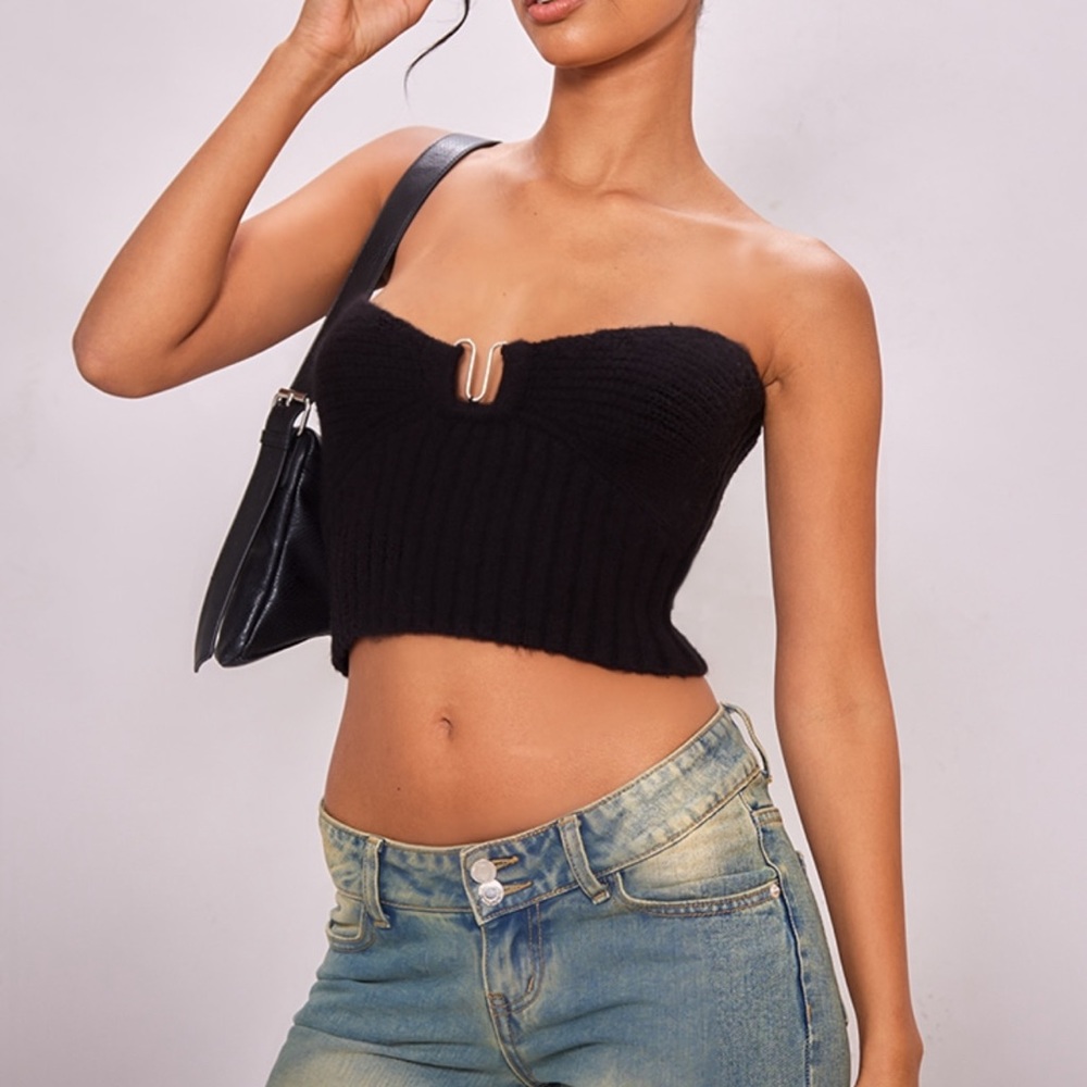 Knit Tube top, silver design